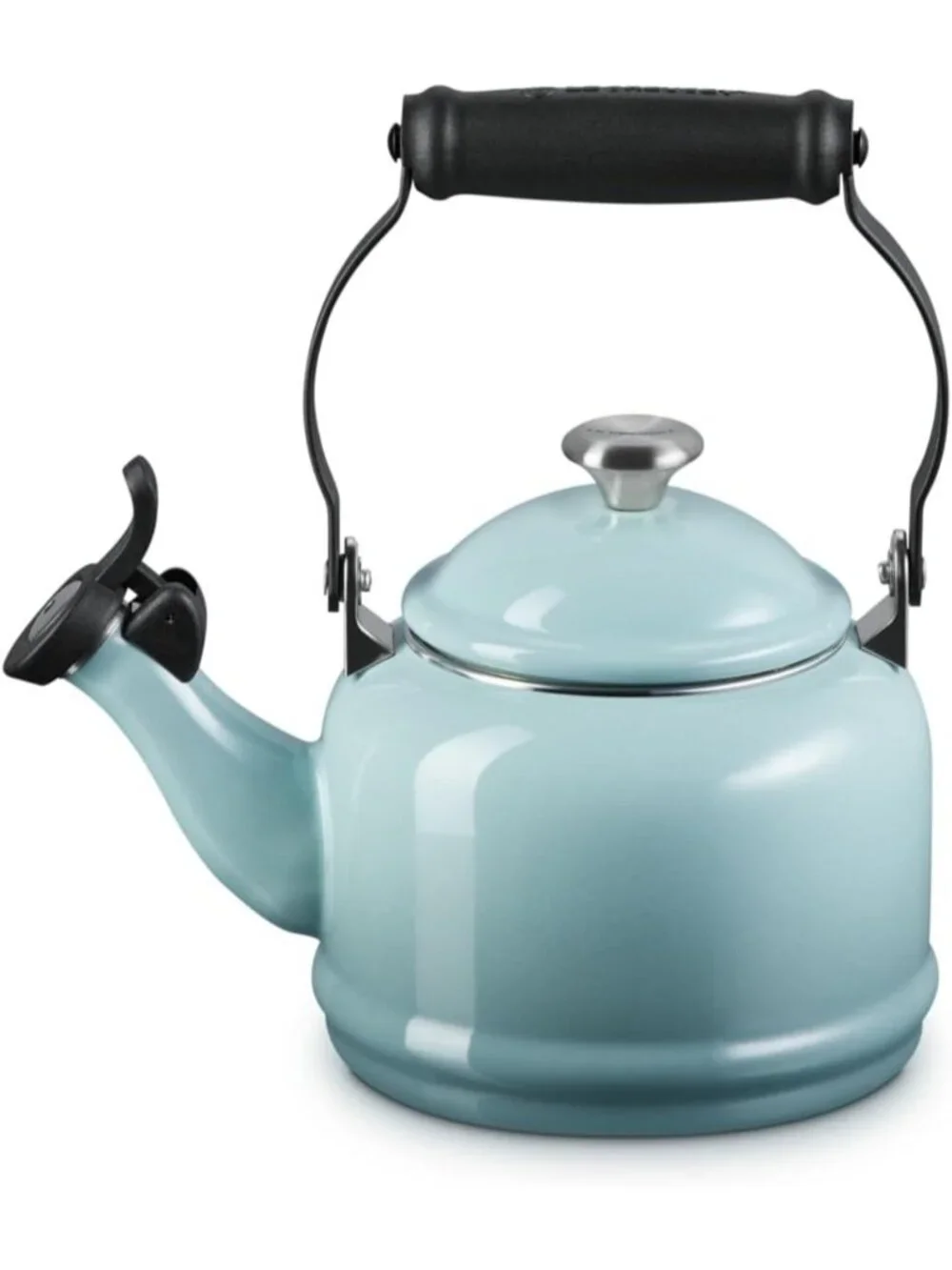 Sea Salt Enamel Steel Demi Teakettle 1.25QT Stainless steel Pot For Kitchen